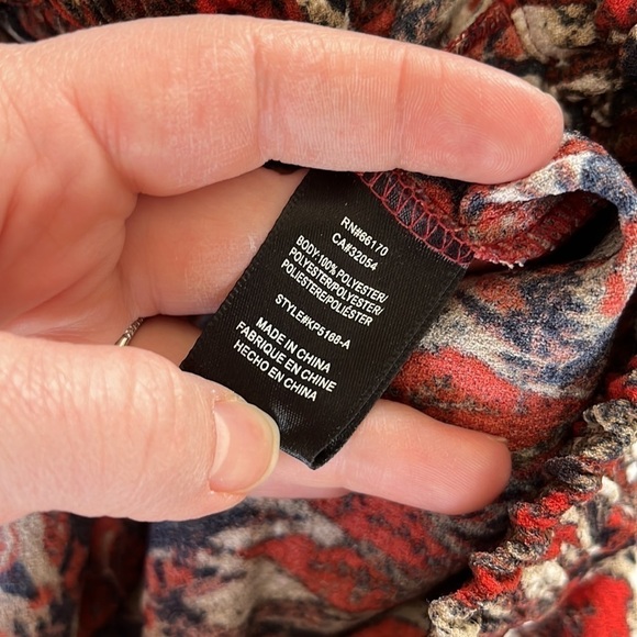 Anthropologie Cartonnier Letna Jogger Pants Red Patterned - Picture 9 of 14